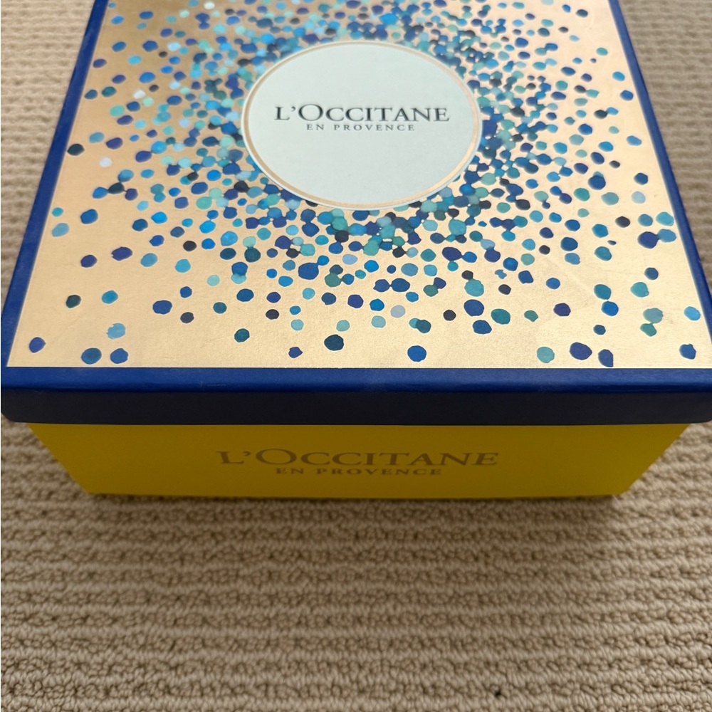 L’occitane empty gift box Blue and Yellow